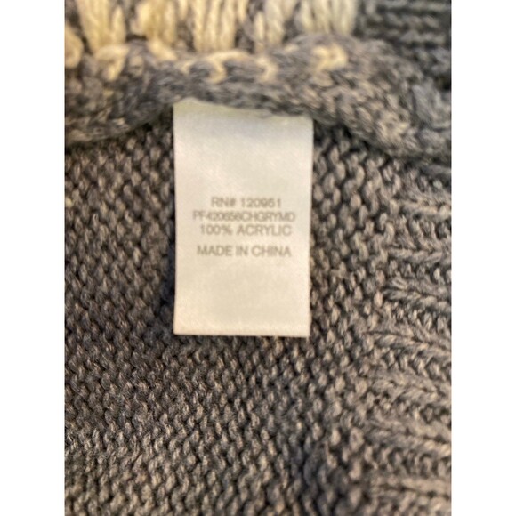 Charming Charlie Sweater Dress Sz Large Crew Neck Fair Isle Type Design Front - Picture 8 of 11